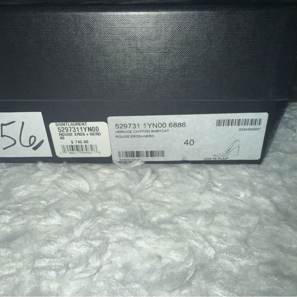 Saint Laurent Chiffon Babycat rouge Leopard Patent Pointed-Toe Pumps 40 NEW - Picture 9 of 9